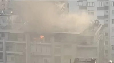 Feke'de ev yangını