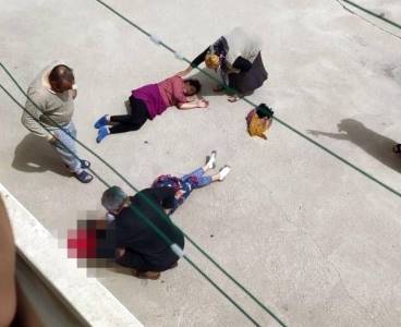 Gelin ile görümce balkondan düştü