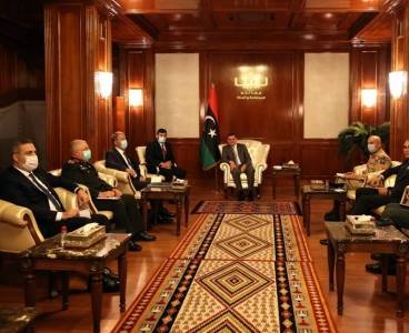 Bakan Akar, Çavuşoğlu ve Fidan, Libya Başbakanı Dibeybe ile görüştü