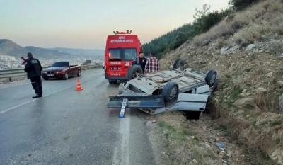 Kozanda Otomobil Takla Attı