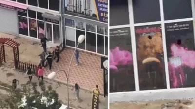 Sarıçam’da kadın kuaförü, komşu kadın kuförünün dükkanını taşladı