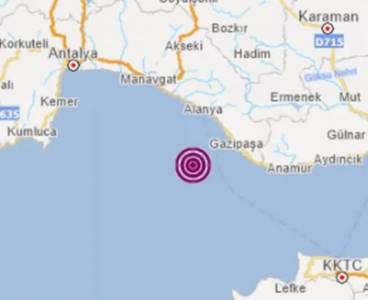 Akdeniz'de deprem