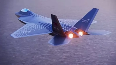 Milli Muharip Uçak iniş takımlarının üzerine indi